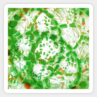 Green industrial abstract Sticker